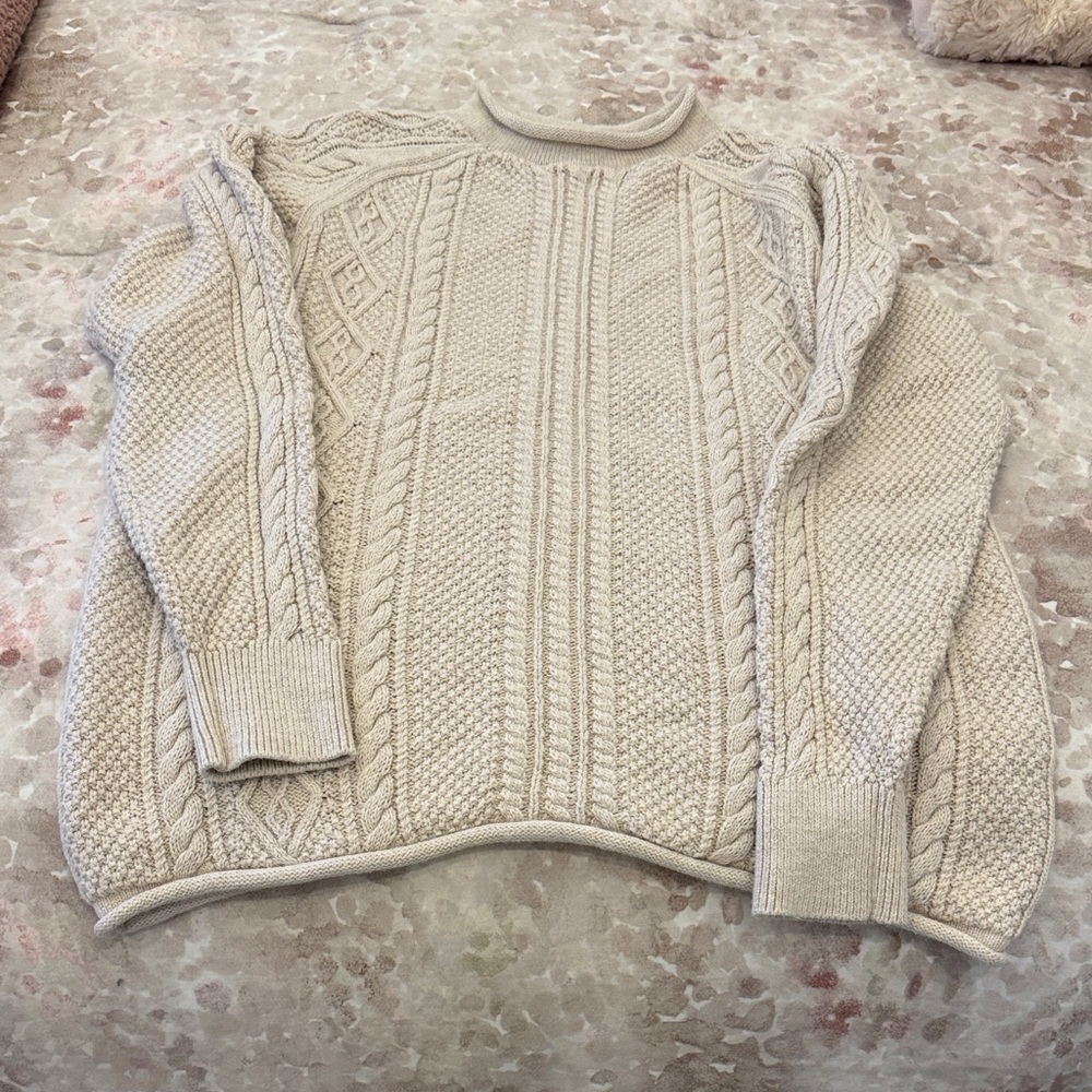 J. Crew Beige Cable Knit Sweater